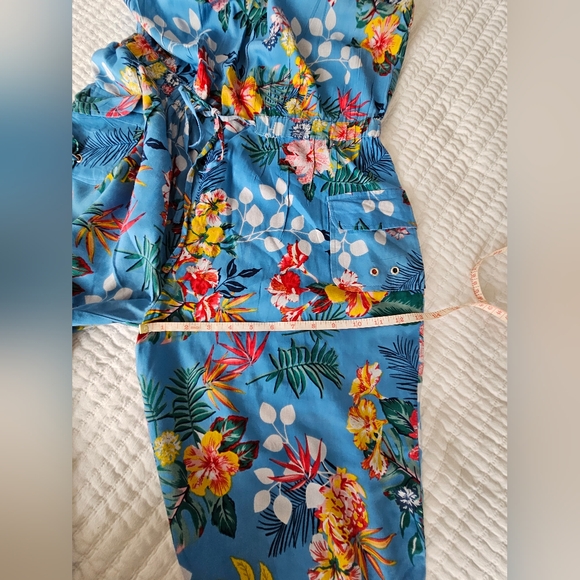 Jumpsuit shoulders off, waist with elastic size Large - Picture 8 of 12